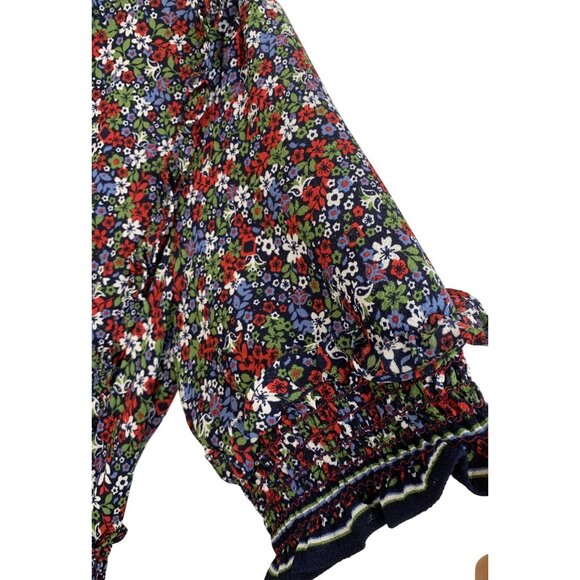 Max Studio Womens Floral Smock Granny Maxi Dress Size M Ditsy 8048 NWT Tiered - Picture 12 of 13